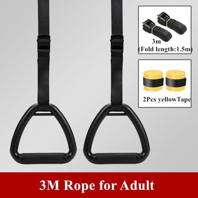 Anneaux de gymnastique 2m3m Anneaux de traction avec sangles de taille réglable pour hommes et femmes Entraînements à domicile Musculation Équipement de fitness