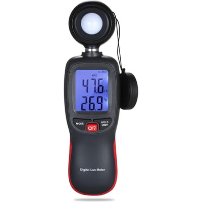 Luxmètre numérique à affichage LCD, illuminomètre portatif, Mini luminomètre noir
