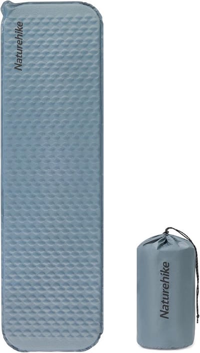 Ultralichte zelfopblazende isomat 3,5 cm – geïsoleerd, rechthoekig, ideaal voor kamperen, backpacken en wandelen