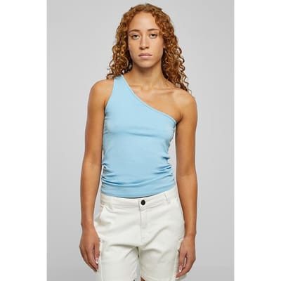 Urban Classics Ladies Asymmetric Top Balticblue Talla: XXL | Camisetas de Tirantes Outlet | Mujer | Azul