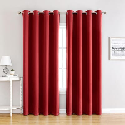 Rideaux occultants à 2 panneaux pour salon, isolation thermique, rideaux de chambre à coucher, toutes tailles, toutes couleurs W132xH213cm&Grommet