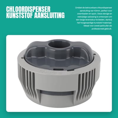 Dailygoods- Chloordispenser Stevig Kunststof - Aansluiting 43mm - Vervanging P03821 - Geschikt voor Zwembad - Eenvoudige Installatie - Duurzaam Gebruik - Zwembadaccessoire