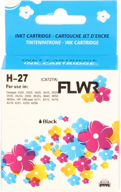 FLWR - Cartridges / HP 27 / zwart / Geschikt voor HP