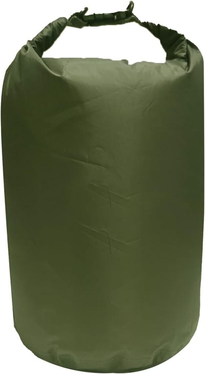 Famanu – Waterdichte tas - 10L/20L/40L/70L/90L waterdichte zak - ultralichte droogzak - waterdichte watersporttassen voor kajakken - strand - zwemmen - kamperen - wandelen - legergroen - 10L
