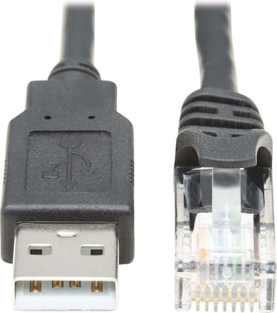 Tripp Lite U009-006-RJ45-X tussenstuk voor kabels RJ-45 USB 2.0 Type-A Zwart