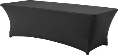 Elastische Tafelhoes - Stretchy Tafelkleed - Professioneel Gebruik - Machinewasbaar - 244 cm - Zwart