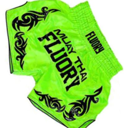 Fluory Muay Thai Kickboks Broek Neon Green MTSF73 - S