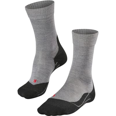 FALKE TK5 anti-blaar dun wol functioneel materiaal wandelsokken heren grijs - maat 42-43