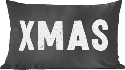 Sierkussens - Kussentjes Woonkamer - 50x30 cm - Kerst - Quotes - Xmas - Zwart - Feestdagen