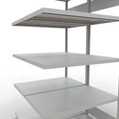 SCHULTE Lagertechnik - Dubbel legbordstelling. Type 250 kg - 2000x1000x2x600 mm, 10 schappen