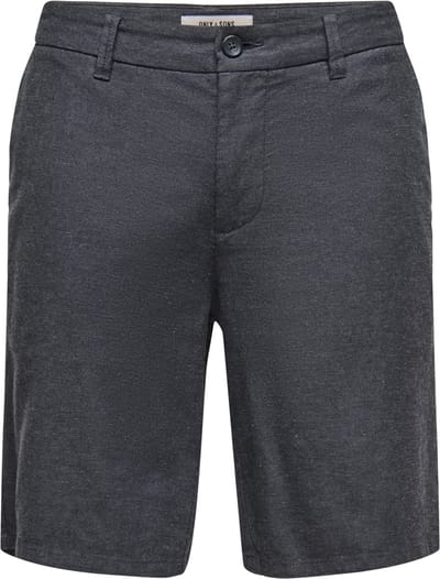 ONLY and SONS Shorts - ONSMARK 0011 COTTON LINEN SHORTS NOOS - M tot XXL - voor Mannen - zwart