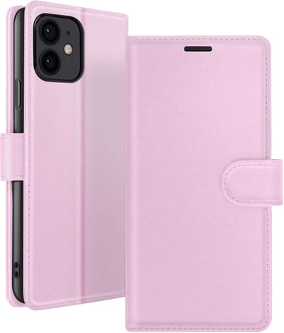 Zanae, Hoesje geschikt voor iPhone 12 mini - Wallet Case & Magneetsluiting, Roze