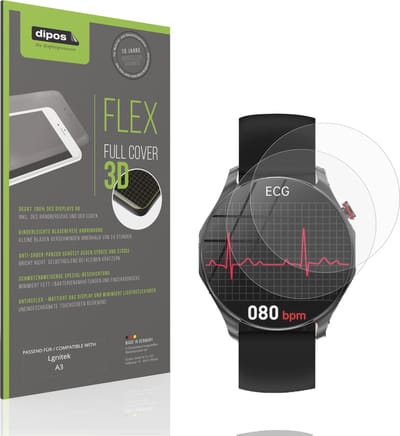 dipos FLEX – 2x Matte Screenprotector geschikt voor Lgnitek A3 | Volledige Schermbescherming | Case-Friendly