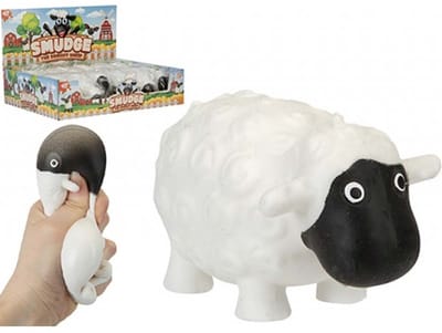 Squishy Schaap "Smudge" - 9 cm - Anti-stress Knijpspeelgoed - Knijpbal voor stressverlichting - Fidget toy voor kinderen en volwassenen