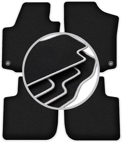 CARLUX-SILVER automatten voor: Skoda Rapid liftback, sedan, spaceback, stationwagen (2013-2019)