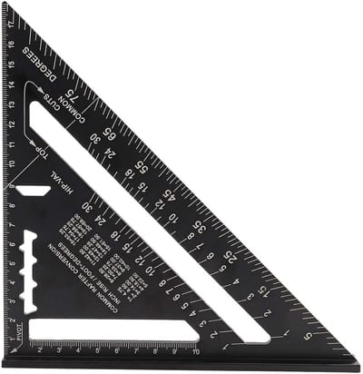 Dailygoods- Driehoeklineaal Hoog Precisie - Hoekmeter Digitaal - Winkelhaak - Meten - Aluminium - 26 x 18.5 x 18.5 cm