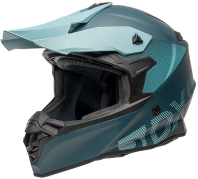 MOTOBLOUZ ARGESS AFGROND Crosshelm - ECE 22.06 Goedgekeurd - Helm voor Motor, Scooter, Brommer - Motor Crosshelm - Blauw - XL