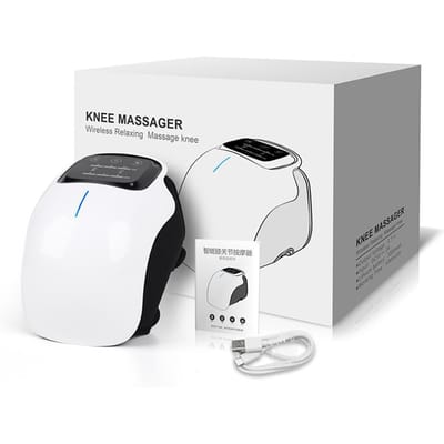 Multifunctionele Slimme Draadloze Knie Massager Vibratie Knie Ontspanningsmassage Machine Gewricht Knie Apparaat Cadeaus voor Oma Opa wit