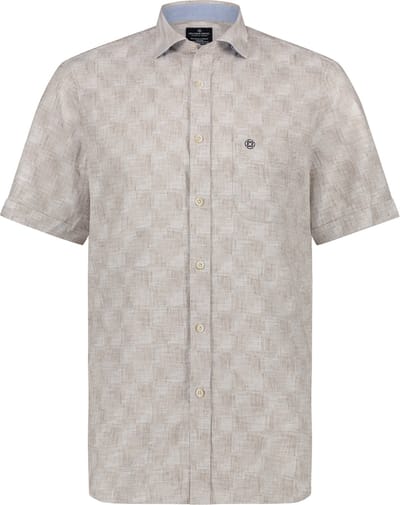 Fellows United Shirt korte mouw linnen look Mid brown (41.6611 - 143)