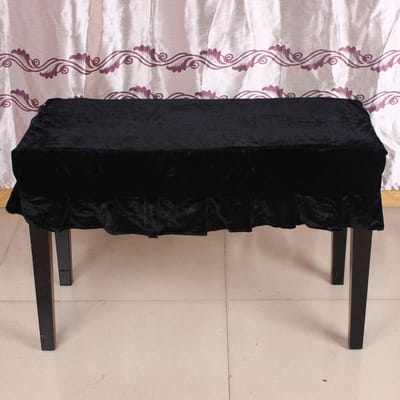 Pianokruk Stoel Bankhoes Pleuche Versierd met Macramé 75*35cm Paars