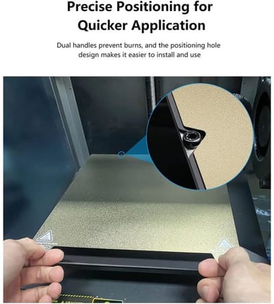 Bouwplaat Verenstaal - 3D-printerbed - Magnetische Sticker - 235 x 235 mm - Compatibel met Ender 3/5 - Flexibel voor Eenvoudig Verwijderen