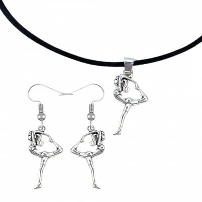 Set- turnen- zilver -oorbellen- ketting-Charissa - Charme Bijoux