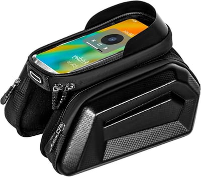 Fiets Frametas - Zadeltas Fiets - Fietsen Opslag - Touchscreen Bediening - Tot 7 inch Scherm - Zwart