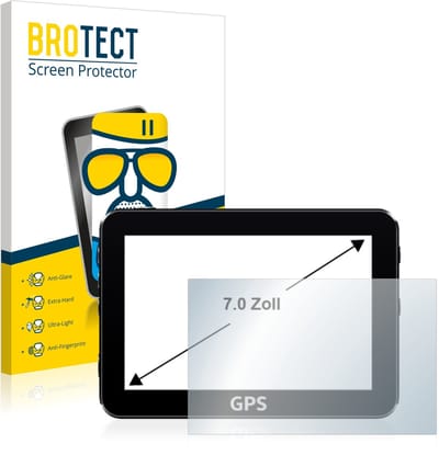 BROTECT - Screenprotector voor Navigatie en GPS met 7 inch Schermen [152.5 mm x 91.5 mm, 15:9] - Folie Beschermfolie Beschermglas matte