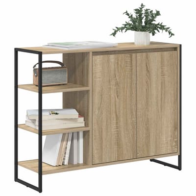 vidaXL - Bijzetkast - Sonoma - 96,5 - x - 30 - x - 75 - cm - Bewerkt - hout