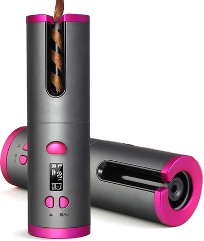 Automatische Curling Iron Draadloze Oplaadbare USB Curler Anti-Branden met Timer Automatische Rotatie Draagbaar 6 Temperatuur Lang Kort Haar