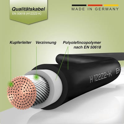 Zonnepaneel Kabel 4 mm² 4 x 15 meter - Zwart Rood MC4 Compatibel - UV Bestendig - Temperatuurbereik -40 tot 90°C - Zonnestekker Beide Zijden