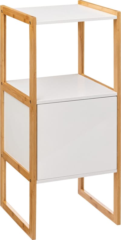 5five Natureo Halfhoge Badkamerkast 33x33x80 cm - Wit