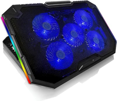 DnA® Laptop Cooler - Laptop Koeler - Laptop Cooling Pad - Zwart- 42cm x 28cm x 4cm