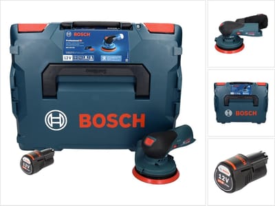 Bosch GEX 12V-125 Professionele snoerloze excenterschuurmachine 12 V 125 mm borstelloos + 1x accu 3.0 Ah + L-Boxx - zonder oplader