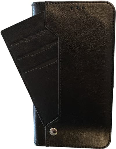 Telefoonhoesje geschikt voor Apple iPhone 15 Pro Max Hoesje | Bookcase Portemonnee | Pasjeshouder voor 9 Pasjes - Zwart