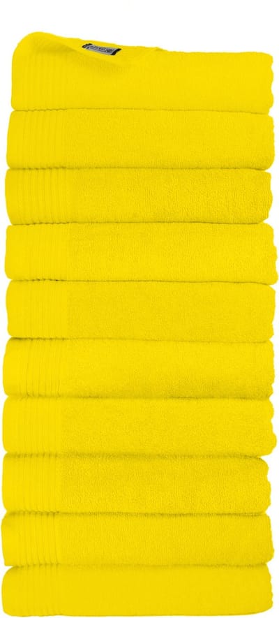 The One Towelling Classic Handdoeken - 50 x 100 cm - 10 Stuks - Voordeelverpakking - Hotelkwaliteit - 100% Gekamd katoen - Sneldrogend - Handdoekenset - Badhanddoek - Geel