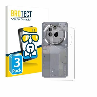 Screenprotector 3 Stuks voor Nothing Phone (3a) Pro (Achterkant) Beschermglas transparant