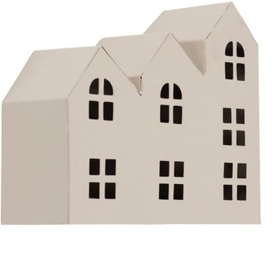 Metalen windlicht huisjes sand