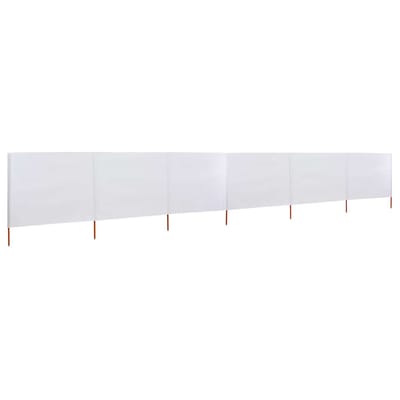 vidaXL - Windscherm - 6-panelen - 800x160 - cm - stof - zandwit
