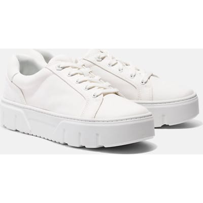 TIMBERLAND LAUREL COURT LOW - maat 37 - LACE UP SNEAKER WHITE CANVAS