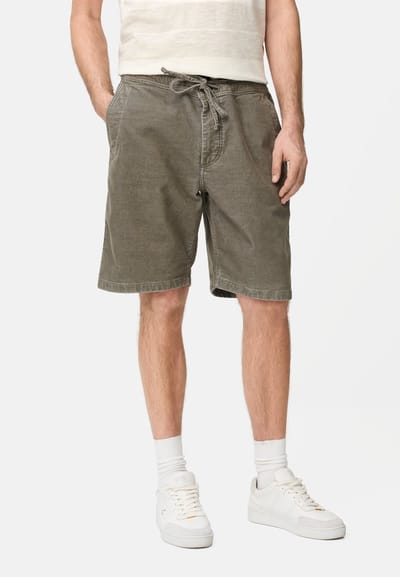 camel active BermudashortsCorduroy bermuda short in relaxed fit - Maat menswear-M - Olijfgroen