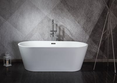 Design ligbad Teika 170 (Glans wit) - Wit - 170 x 75 x 60 cm - Vrijstaand - Acryl - Ovaal- 151232