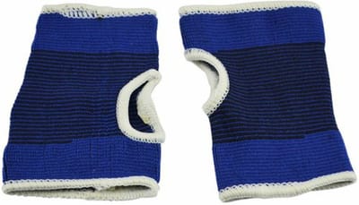 B-Home bandage/brace voor polsen - 2x - volwassenen - universele maat - blauw - Spieren/gewrichten ondersteuning - Sportbandage