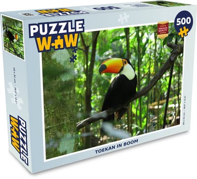 Puzzel Toekan in boom - Legpuzzel - Puzzel 500 stukjes