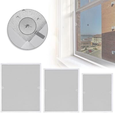Vliegengaas Ramen - Insectenwering - Buitenleven - Aluminium Frame - 100x120 cm - Wit