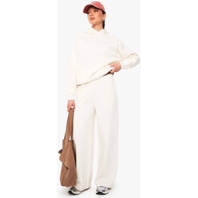 boohoo Dames Pintuck Detail Straight Leg Jogger | Ecru | Maat: XS