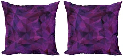 ABAKUHAUS indigo kussenhoes – 2x40x40 cm – dubbelzijdig – aubergine