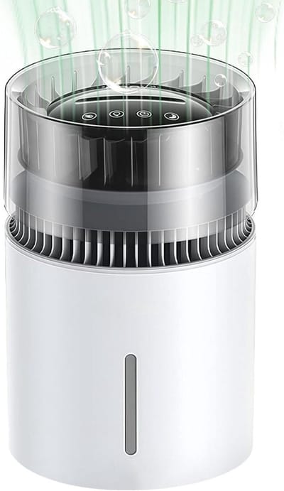 Luchtbevochtiger Luchtreiniger - Verdamper Negatieve Ionen - Binnenklimaat Verbeteren - Mistvrij Ontwerp - 5 Liter - Wit