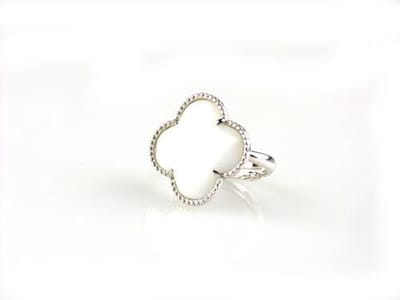 model Fiori ring in zilver wit