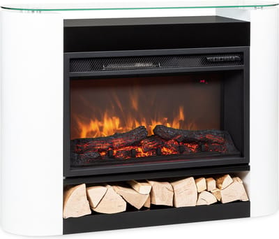 Klarstein Elektrische haard, Elektrische verwarming voor woonkamer & binnen, Elektrische haard met LED-vlammen, Zuinige elektrische kachel, Ventilatorkachel met timer, Instelbare thermostaat, 1800 W